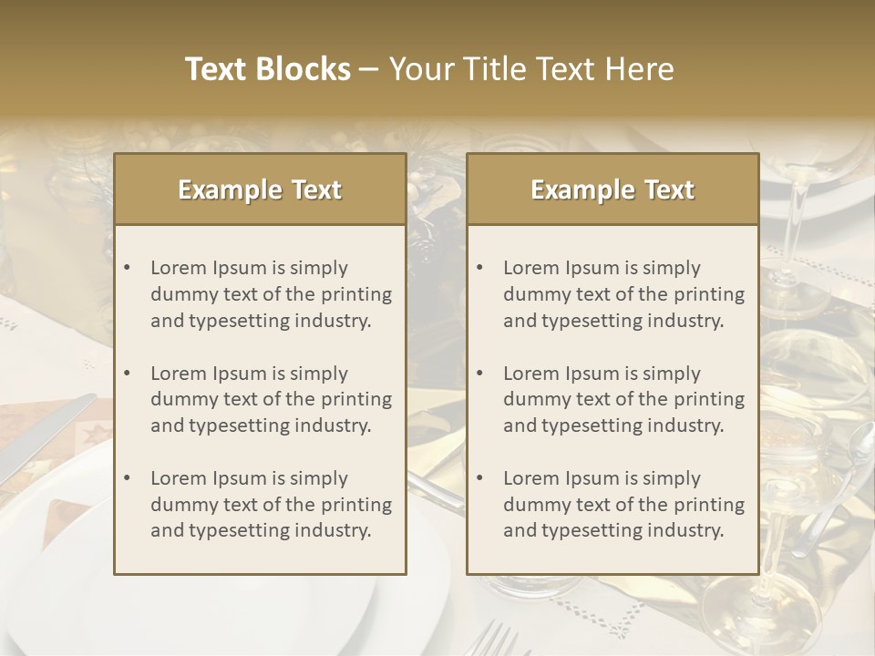 A Place Setting With Place Settings And Place Settings PowerPoint Template