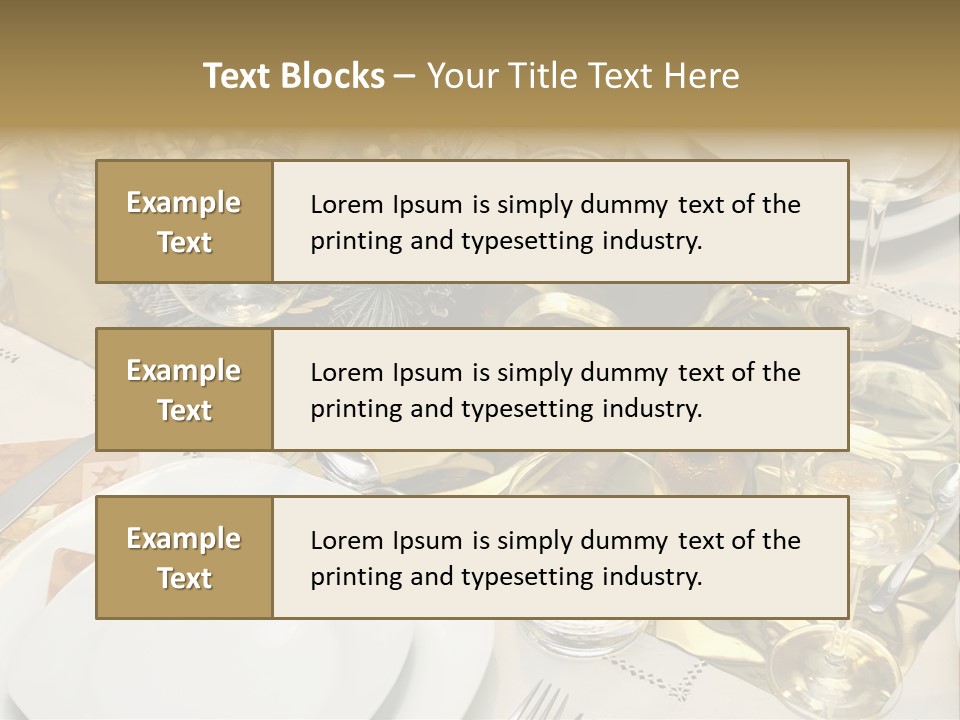 A Place Setting With Place Settings And Place Settings PowerPoint Template