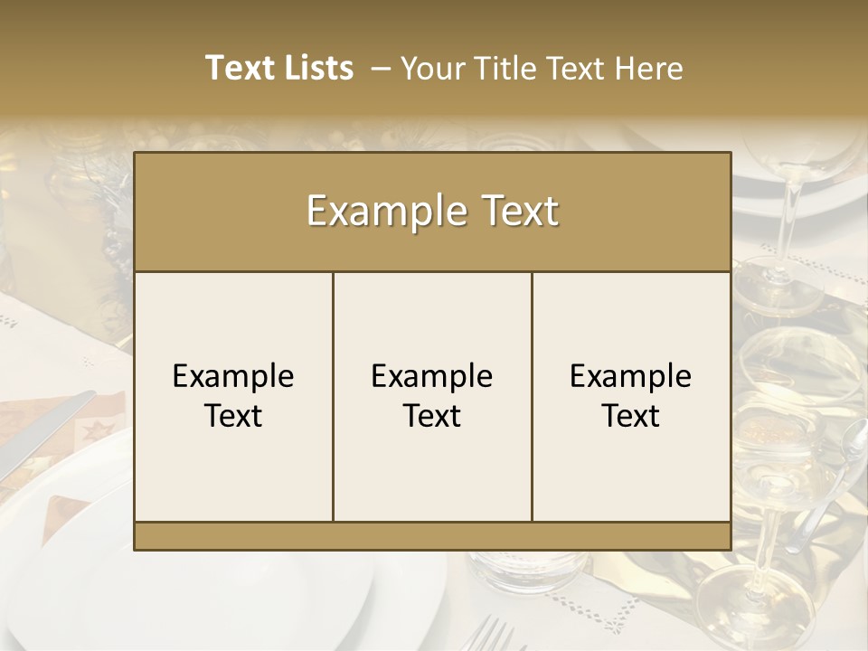 A Place Setting With Place Settings And Place Settings PowerPoint Template