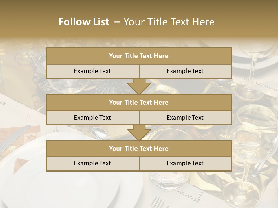 A Place Setting With Place Settings And Place Settings PowerPoint Template