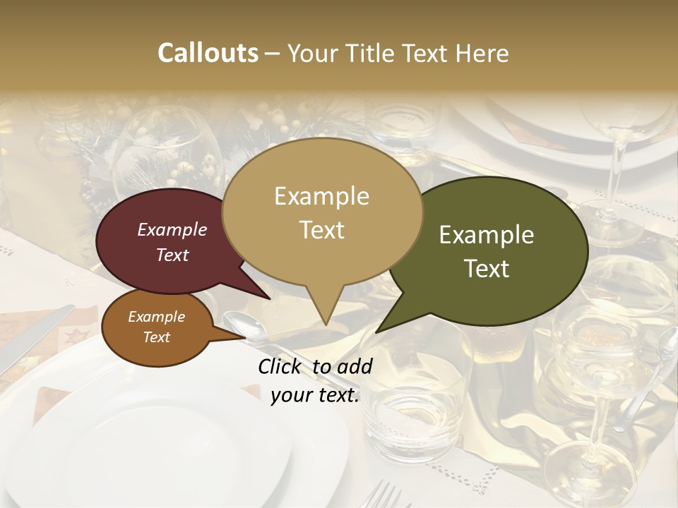 A Place Setting With Place Settings And Place Settings PowerPoint Template