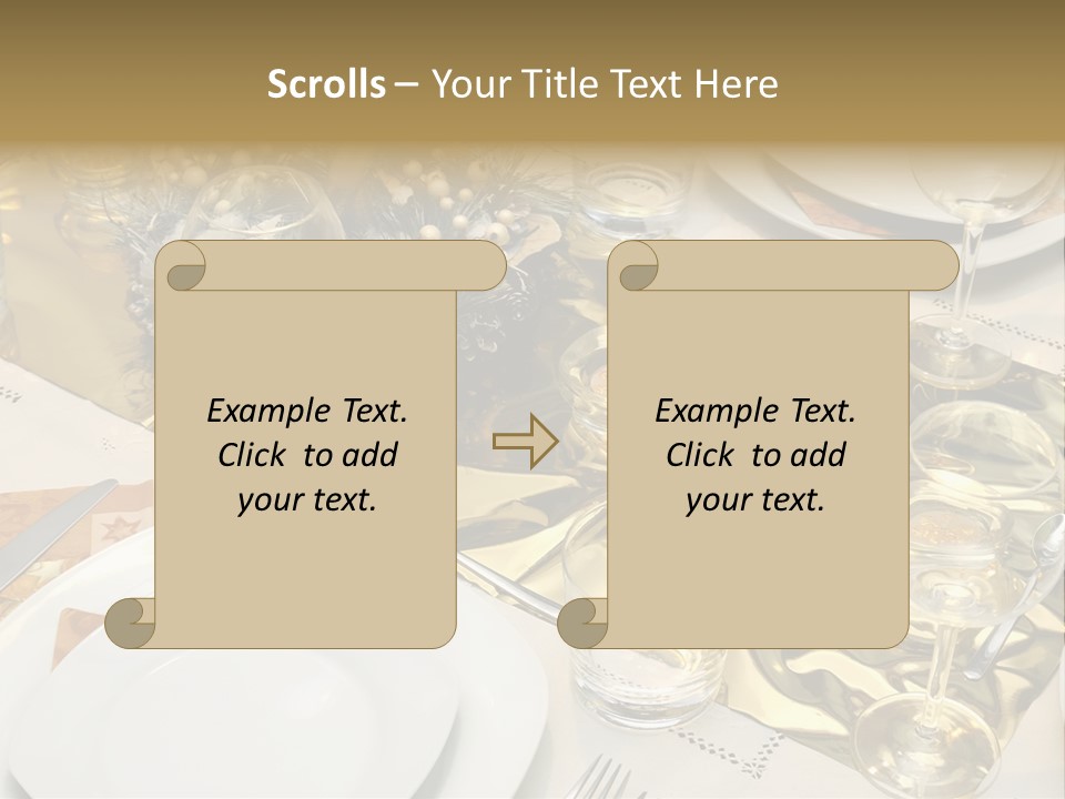 A Place Setting With Place Settings And Place Settings PowerPoint Template