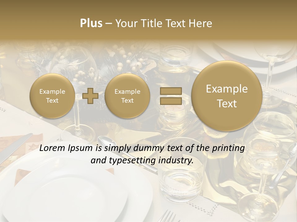 A Place Setting With Place Settings And Place Settings PowerPoint Template