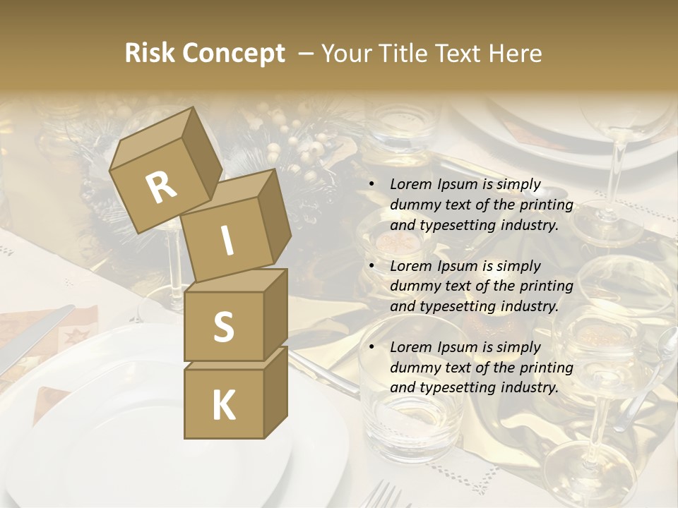 A Place Setting With Place Settings And Place Settings PowerPoint Template