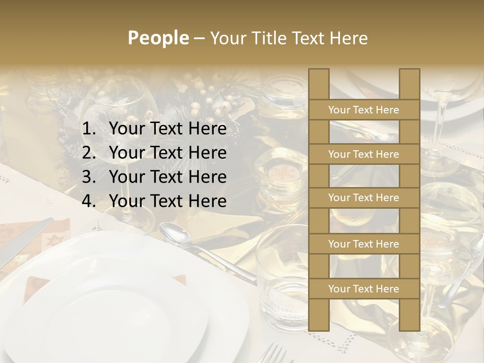 A Place Setting With Place Settings And Place Settings PowerPoint Template