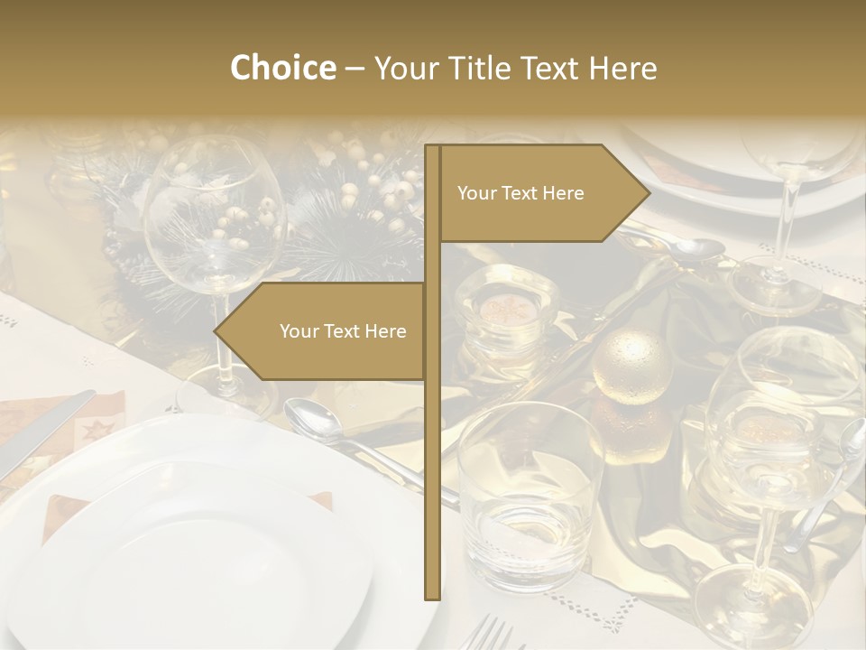 A Place Setting With Place Settings And Place Settings PowerPoint Template