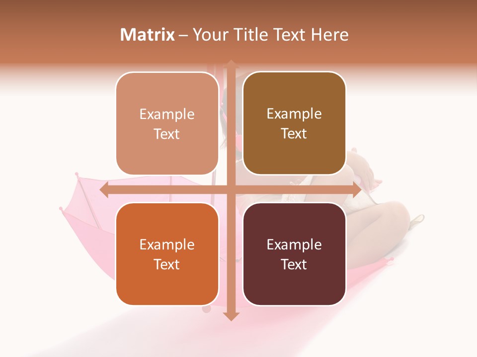 Umbrella Girl Baby PowerPoint Template