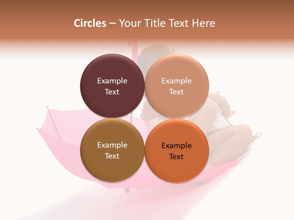 Umbrella Girl Baby PowerPoint Template