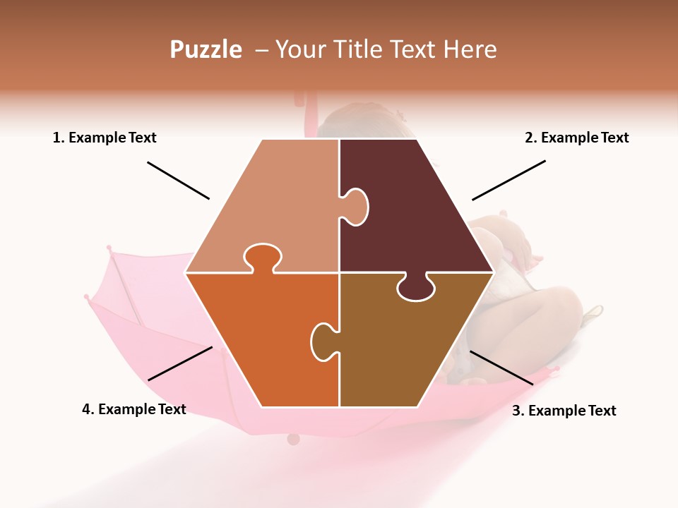 Umbrella Girl Baby PowerPoint Template