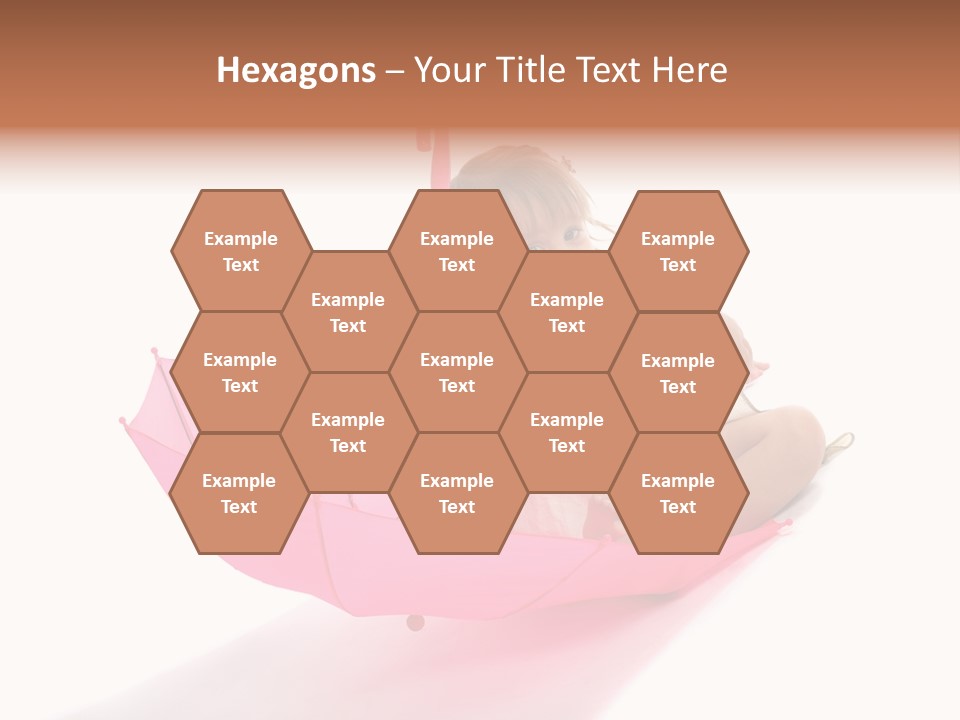 Umbrella Girl Baby PowerPoint Template