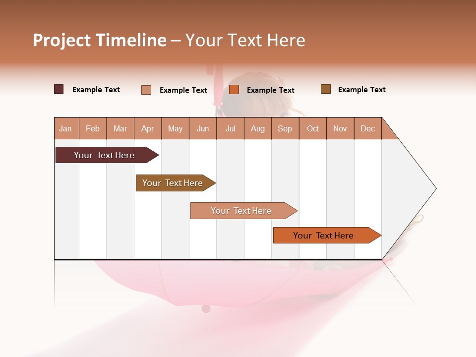 Umbrella Girl Baby PowerPoint Template