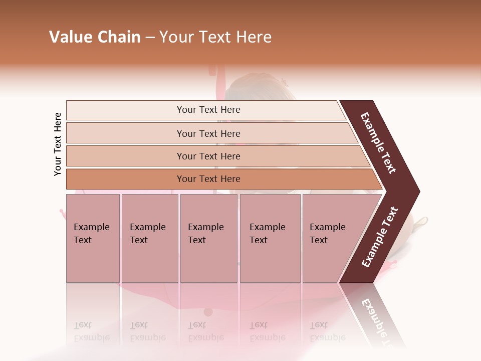 Umbrella Girl Baby PowerPoint Template