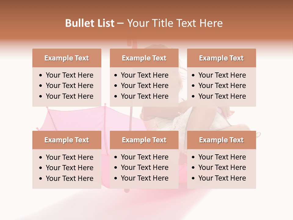 Umbrella Girl Baby PowerPoint Template