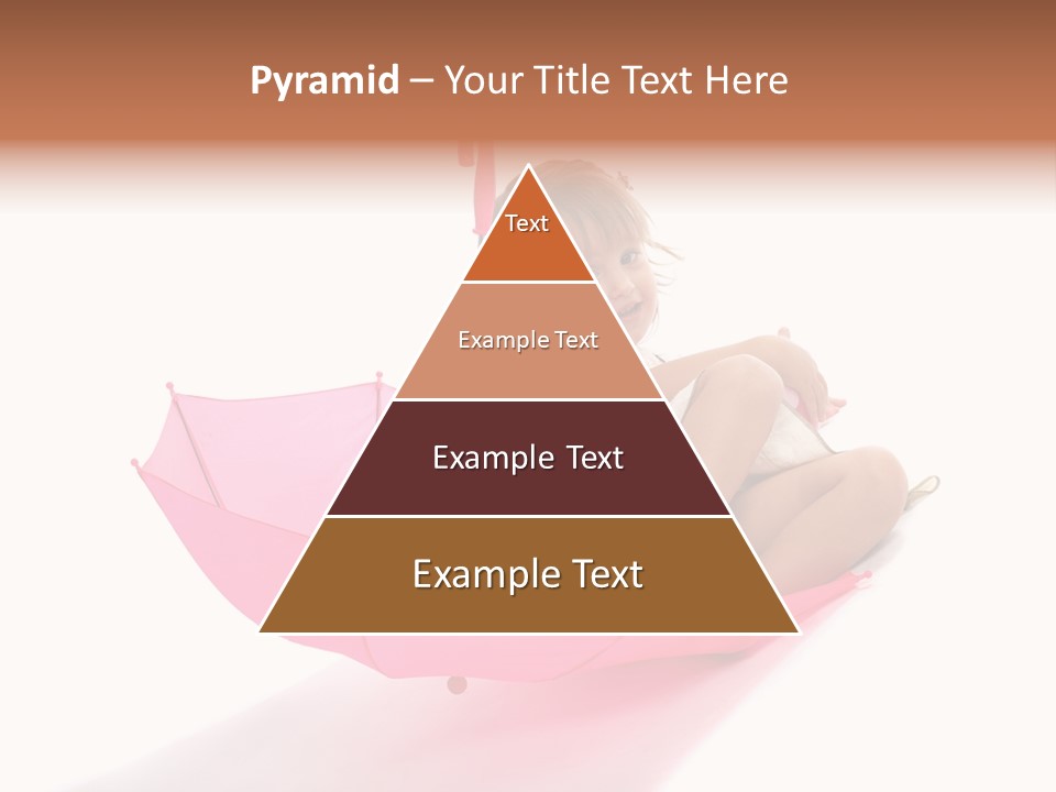 Umbrella Girl Baby PowerPoint Template