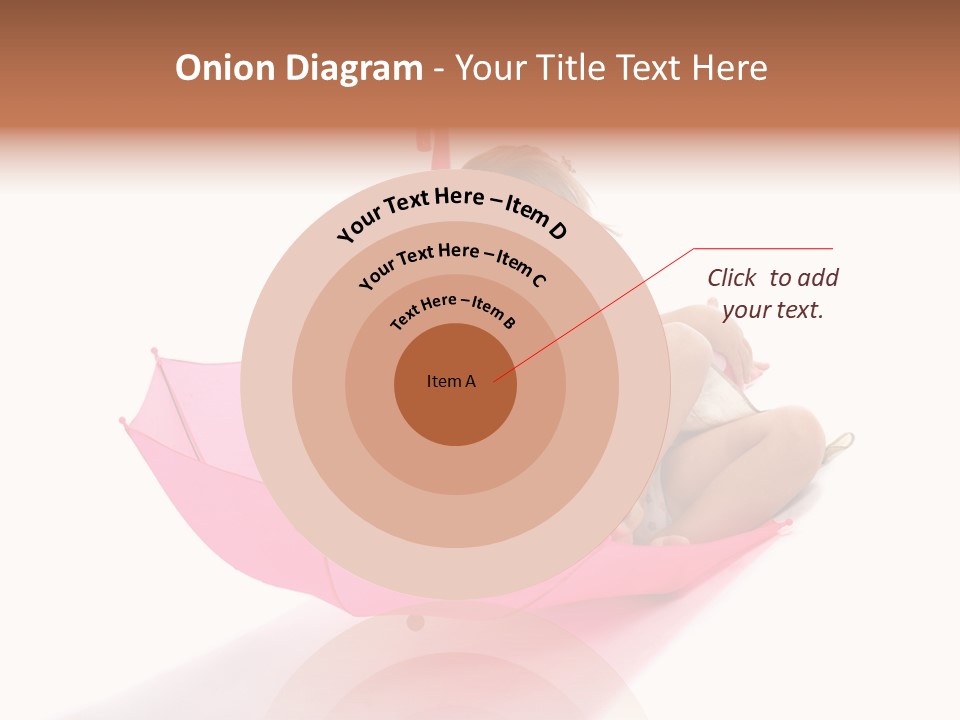 Umbrella Girl Baby PowerPoint Template