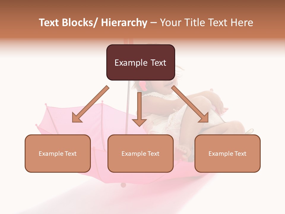 Umbrella Girl Baby PowerPoint Template