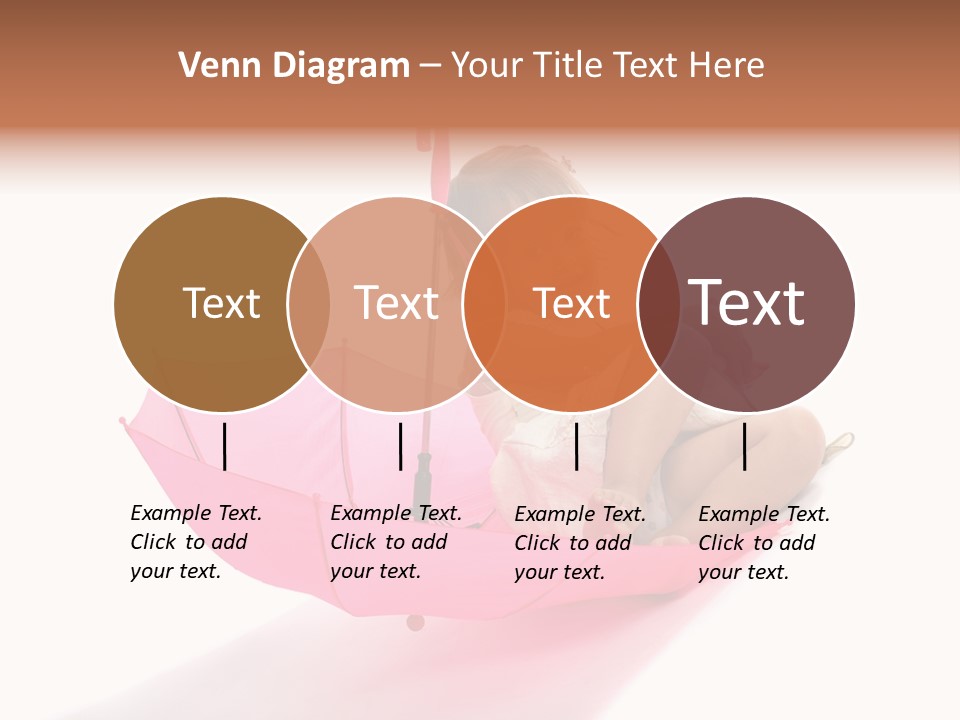 Umbrella Girl Baby PowerPoint Template