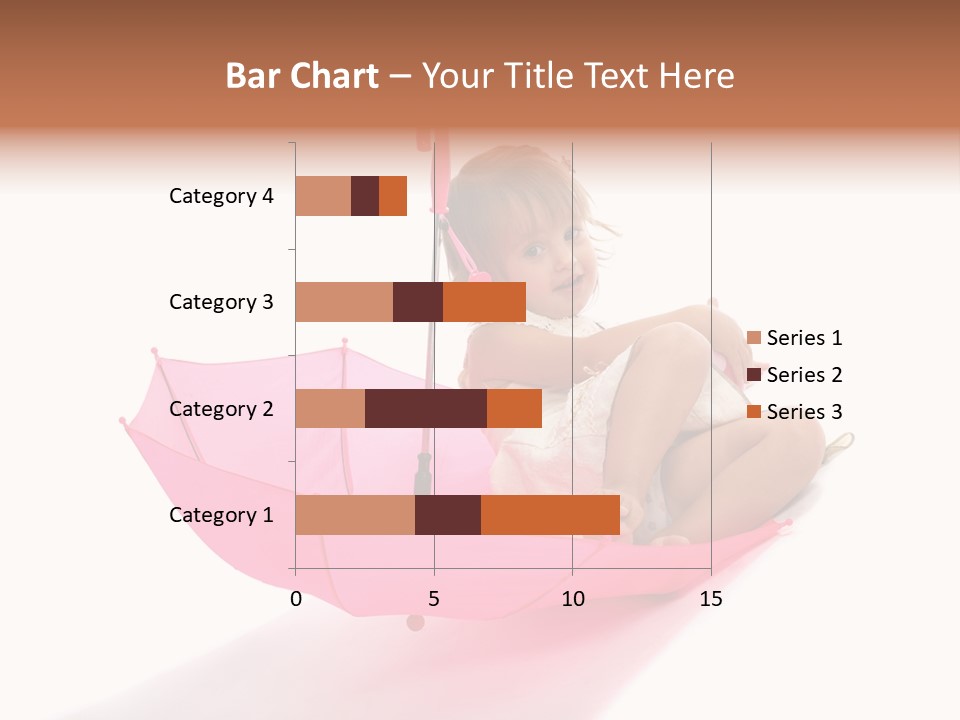 Umbrella Girl Baby PowerPoint Template