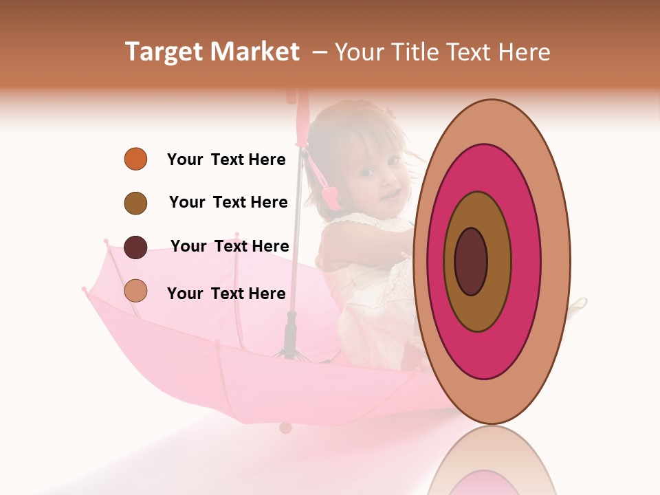 Umbrella Girl Baby PowerPoint Template