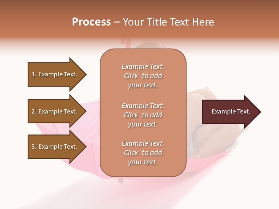 Umbrella Girl Baby PowerPoint Template