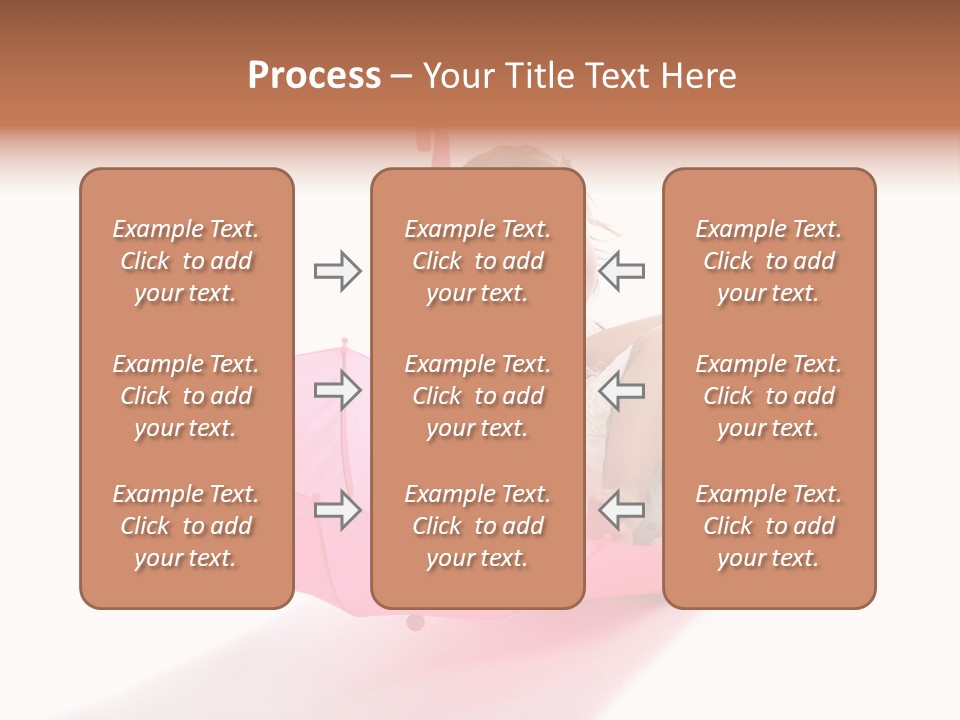Umbrella Girl Baby PowerPoint Template