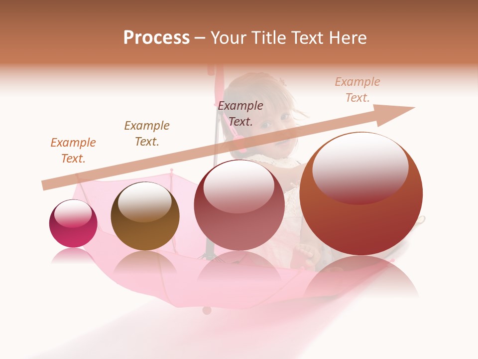 Umbrella Girl Baby PowerPoint Template