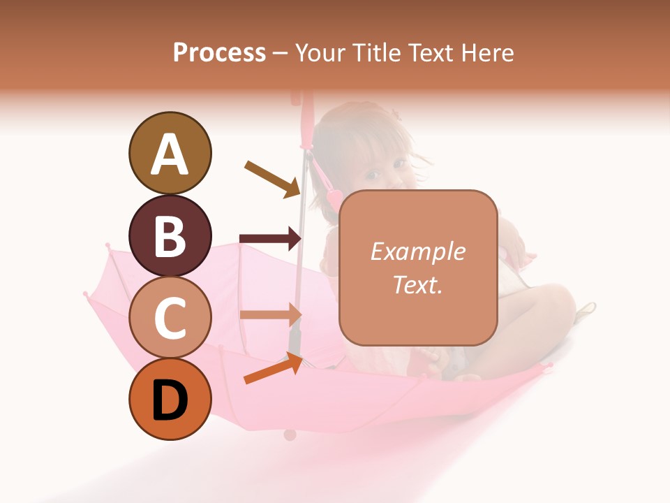 Umbrella Girl Baby PowerPoint Template