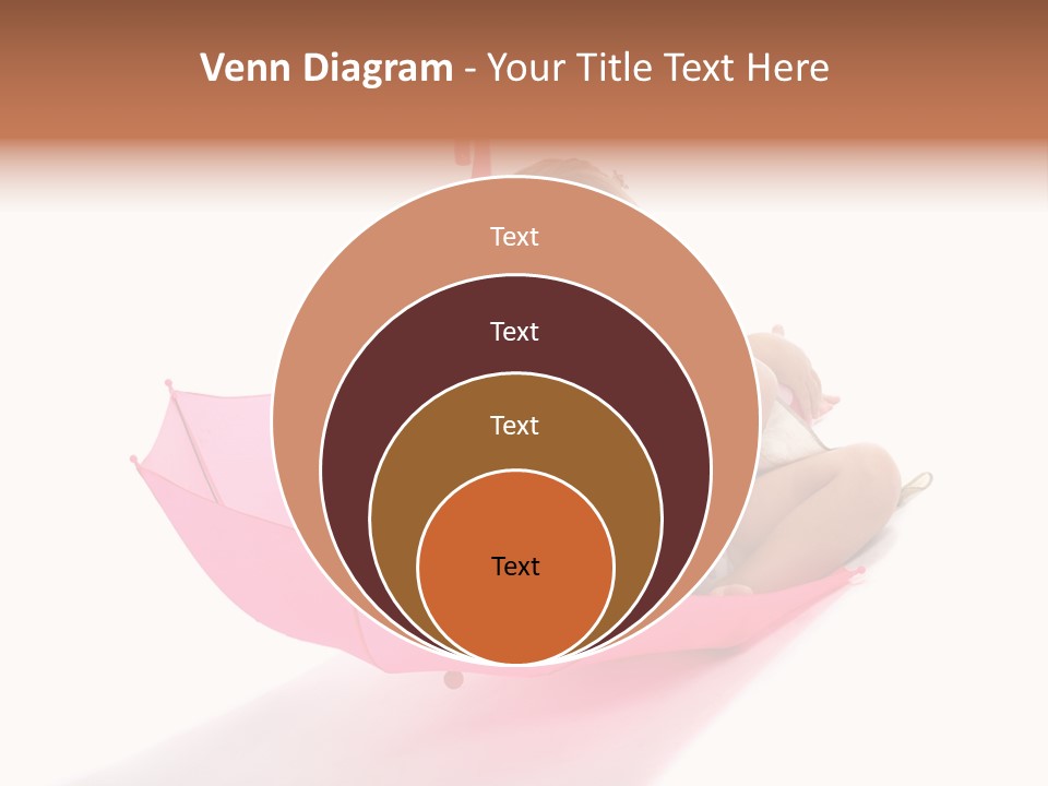 Umbrella Girl Baby PowerPoint Template