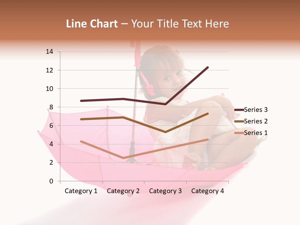 Umbrella Girl Baby PowerPoint Template