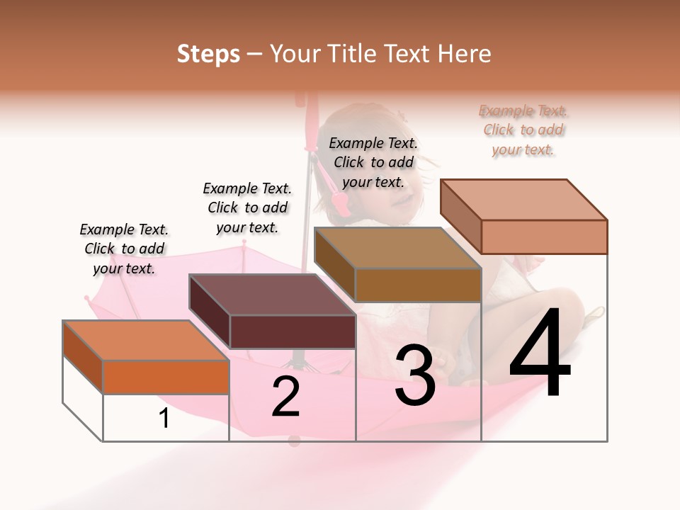 Umbrella Girl Baby PowerPoint Template