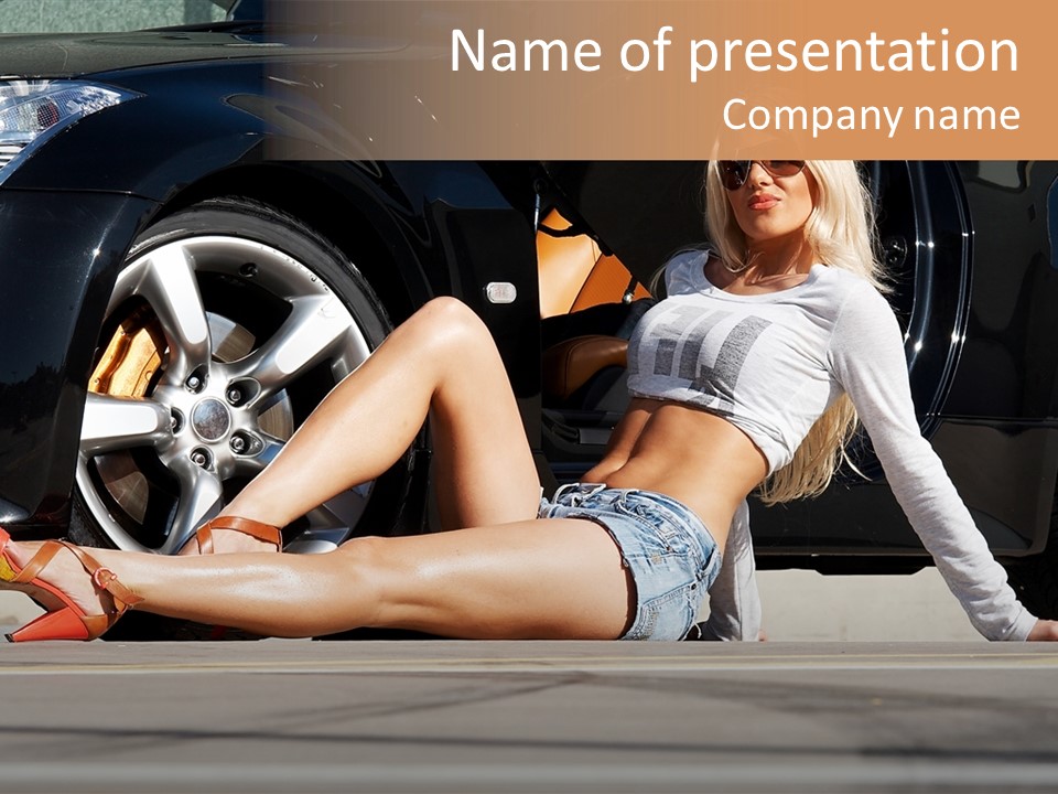 Person One Female PowerPoint Template