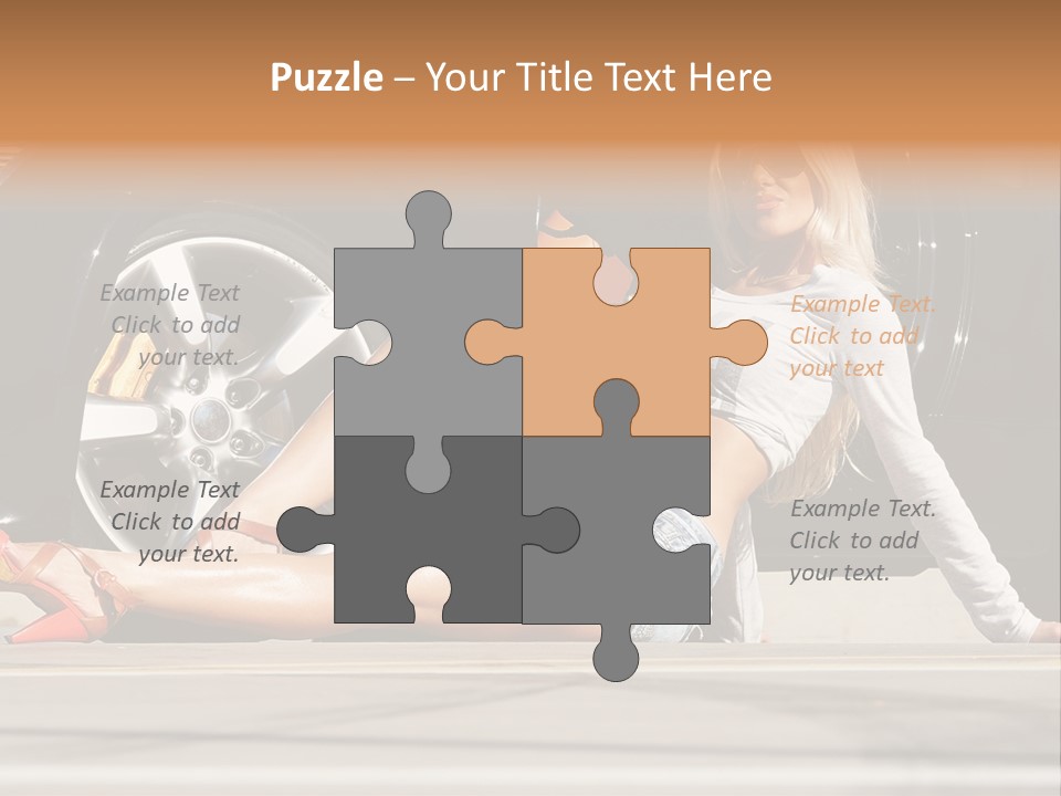 Person One Female PowerPoint Template