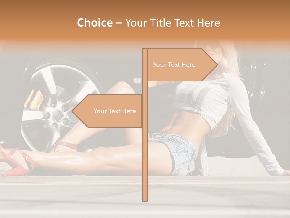 Person One Female PowerPoint Template