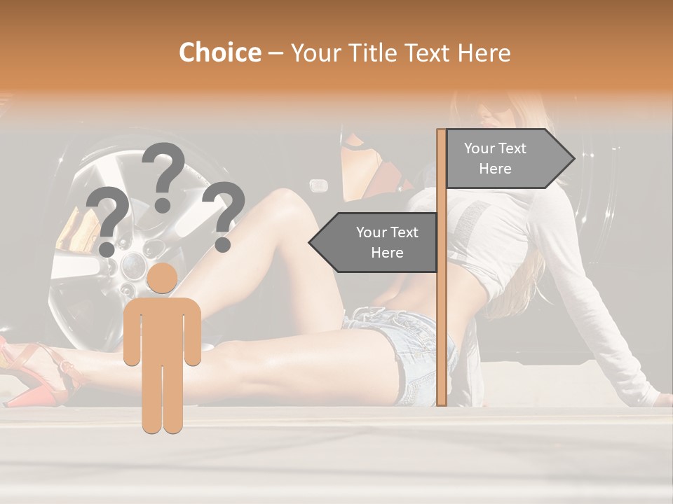 Person One Female PowerPoint Template