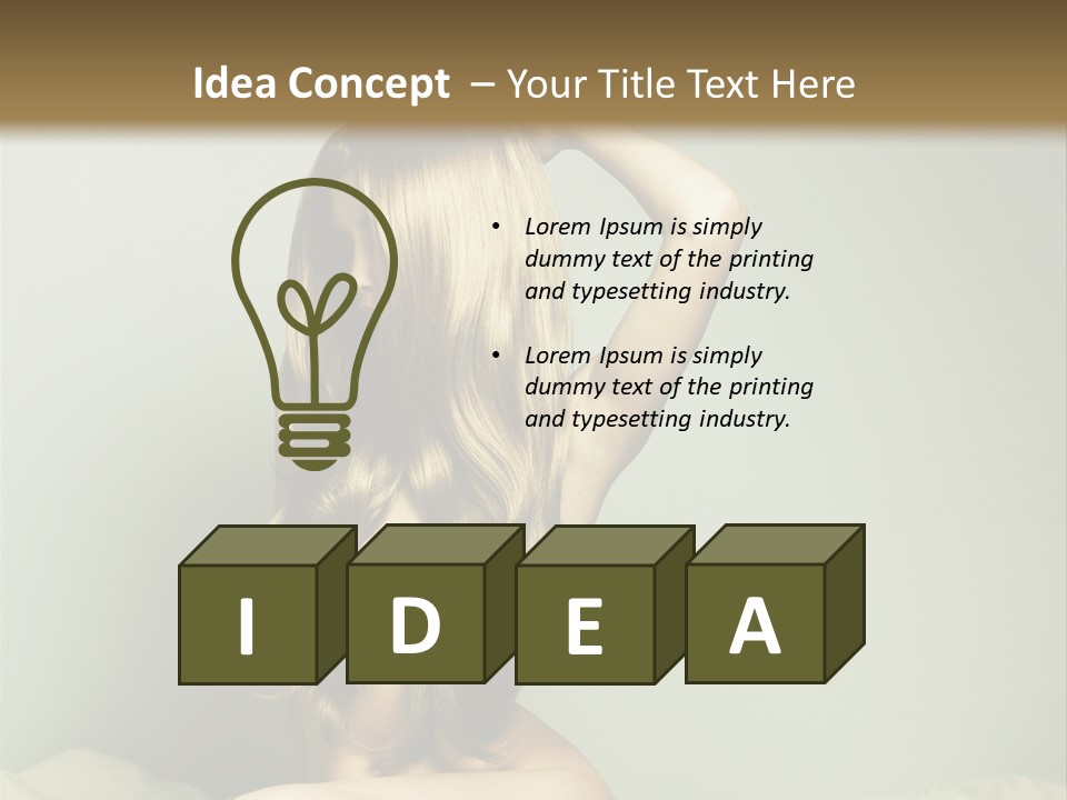 Woman Portrait Nude PowerPoint Template