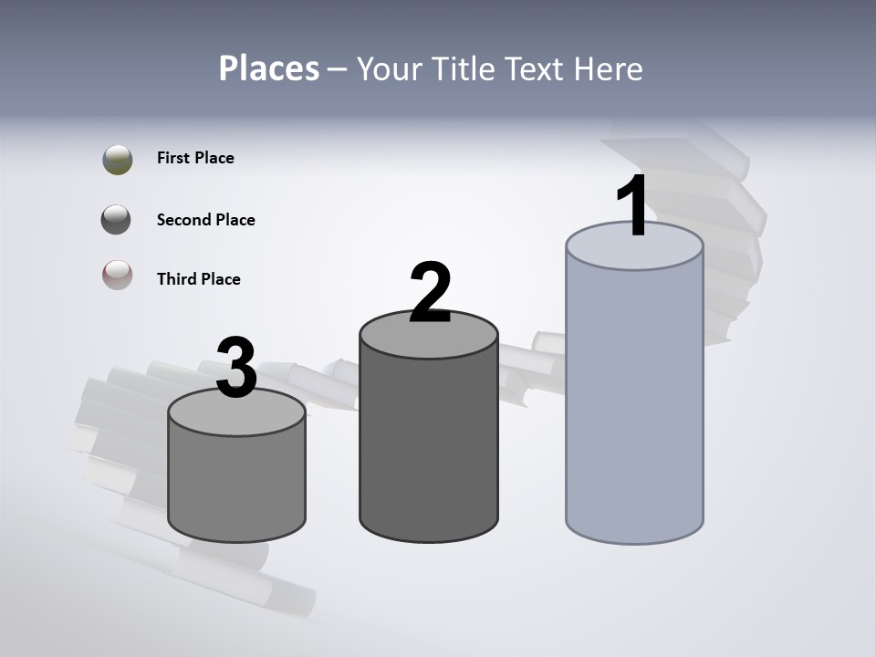 A Spiral Staircase Made Of Books On A Gray Background PowerPoint Template