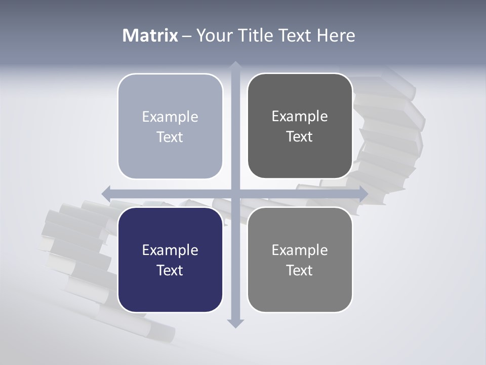 A Spiral Staircase Made Of Books On A Gray Background PowerPoint Template