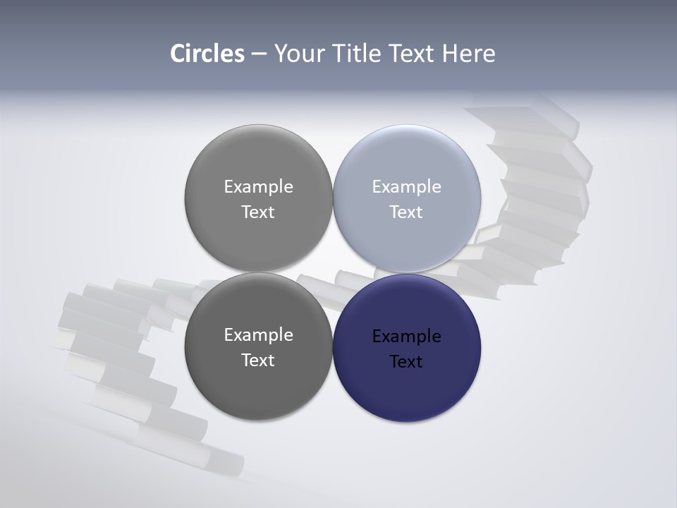 A Spiral Staircase Made Of Books On A Gray Background PowerPoint Template