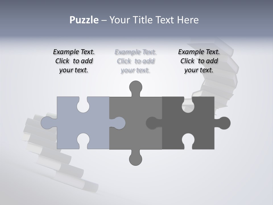 A Spiral Staircase Made Of Books On A Gray Background PowerPoint Template