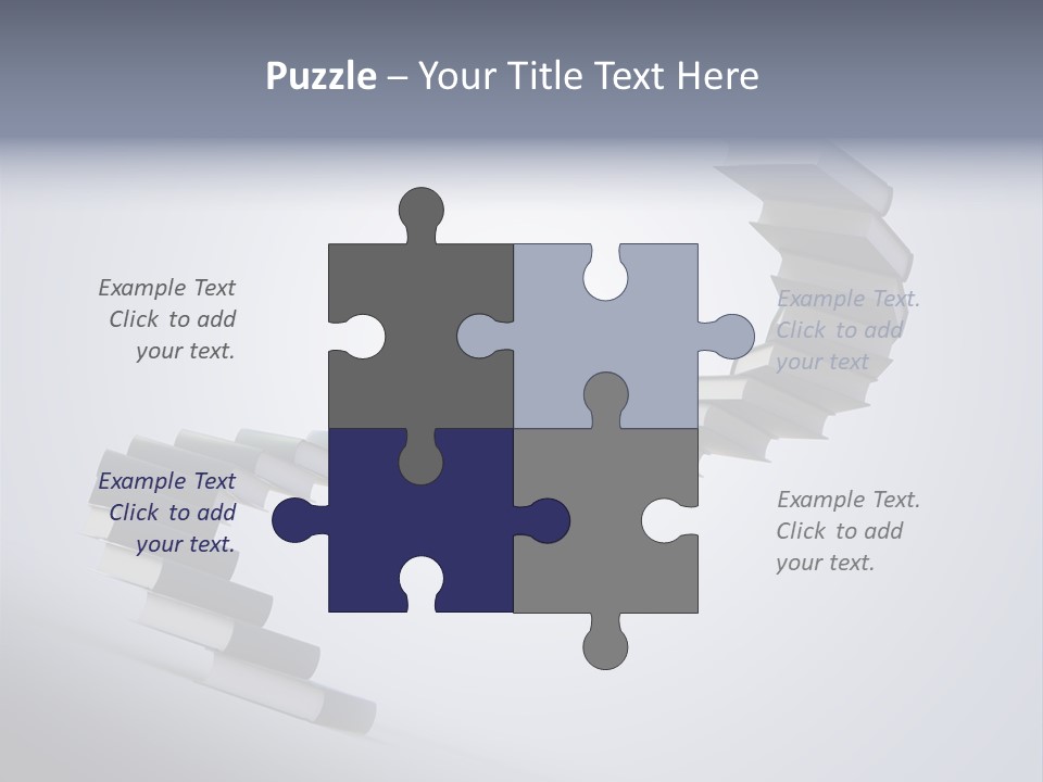 A Spiral Staircase Made Of Books On A Gray Background PowerPoint Template