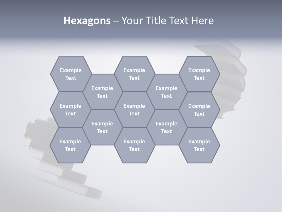 A Spiral Staircase Made Of Books On A Gray Background PowerPoint Template