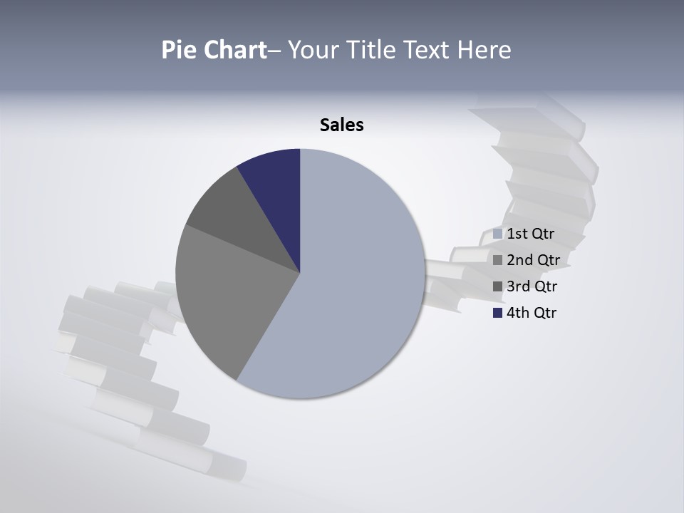A Spiral Staircase Made Of Books On A Gray Background PowerPoint Template