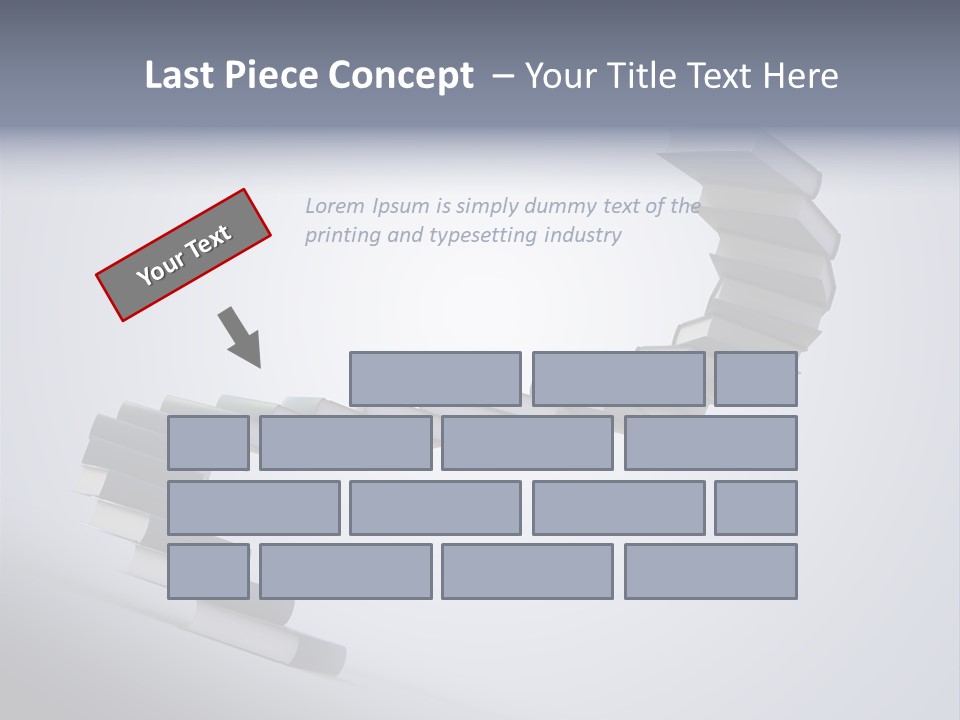 A Spiral Staircase Made Of Books On A Gray Background PowerPoint Template