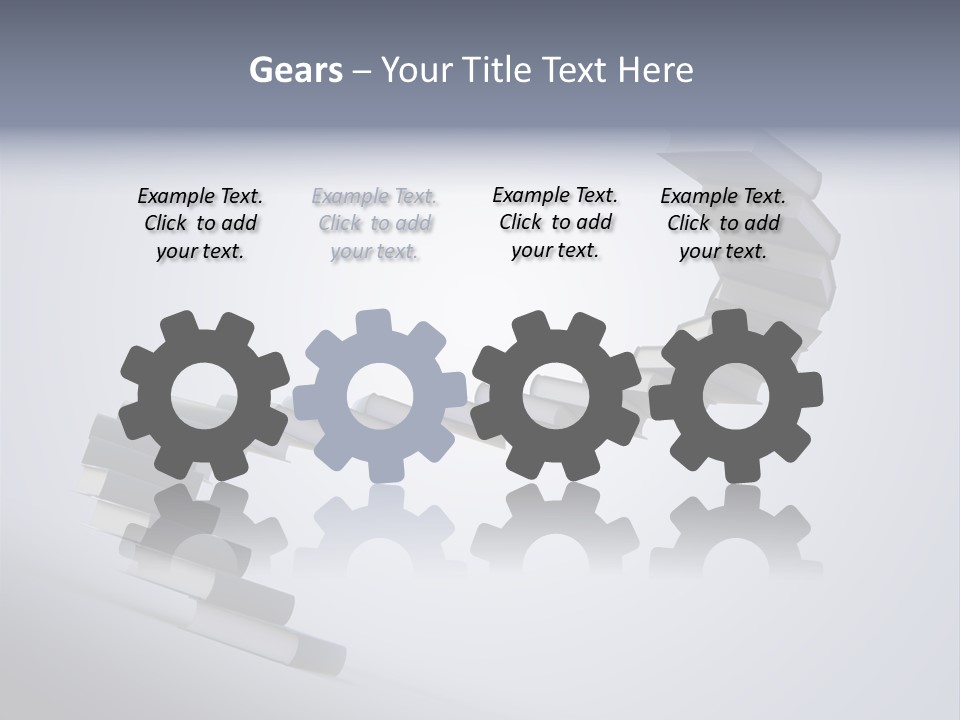 A Spiral Staircase Made Of Books On A Gray Background PowerPoint Template