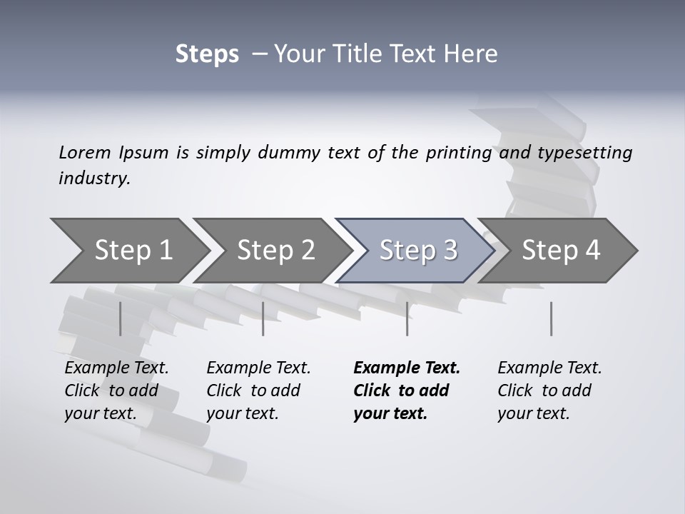 A Spiral Staircase Made Of Books On A Gray Background PowerPoint Template
