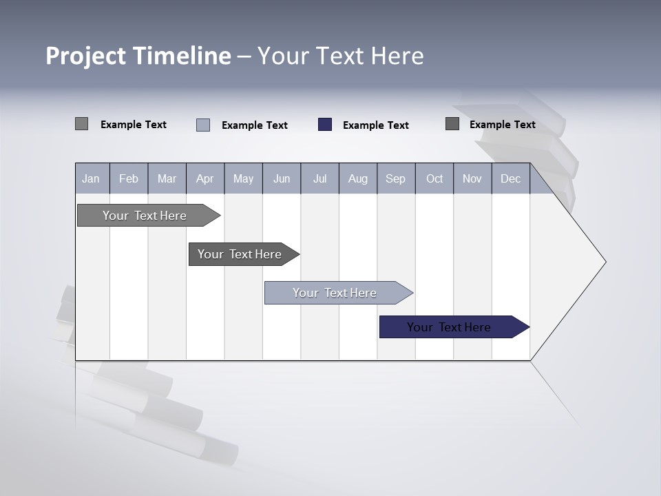 A Spiral Staircase Made Of Books On A Gray Background PowerPoint Template