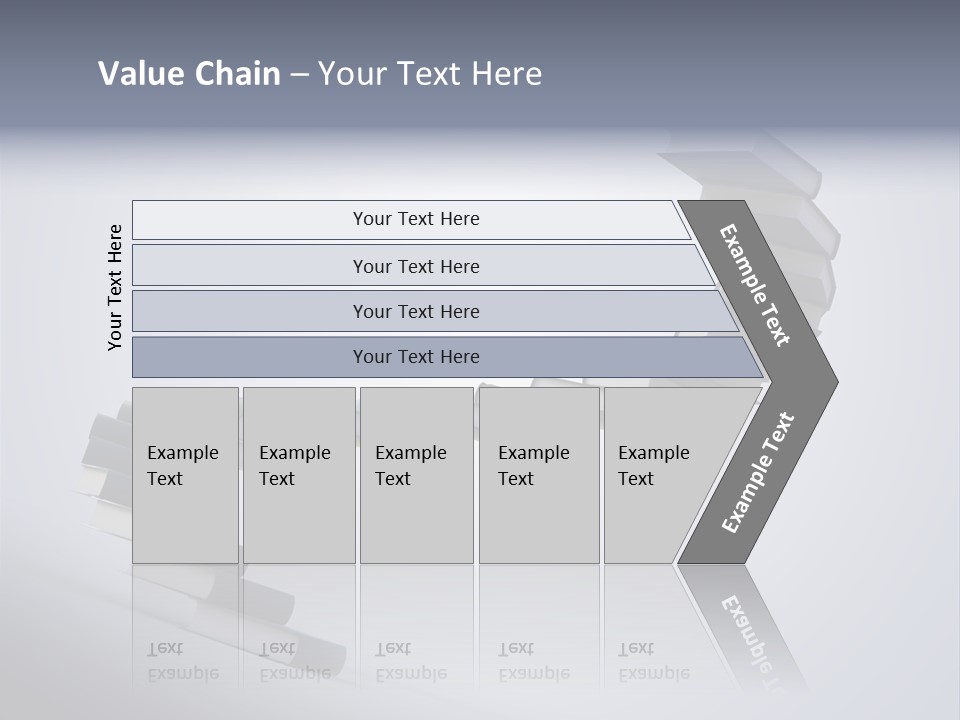 A Spiral Staircase Made Of Books On A Gray Background PowerPoint Template