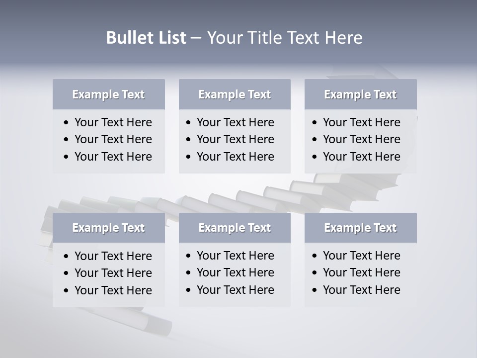 A Spiral Staircase Made Of Books On A Gray Background PowerPoint Template