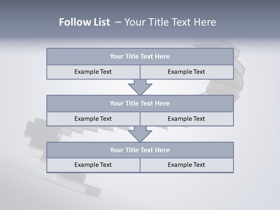 A Spiral Staircase Made Of Books On A Gray Background PowerPoint Template