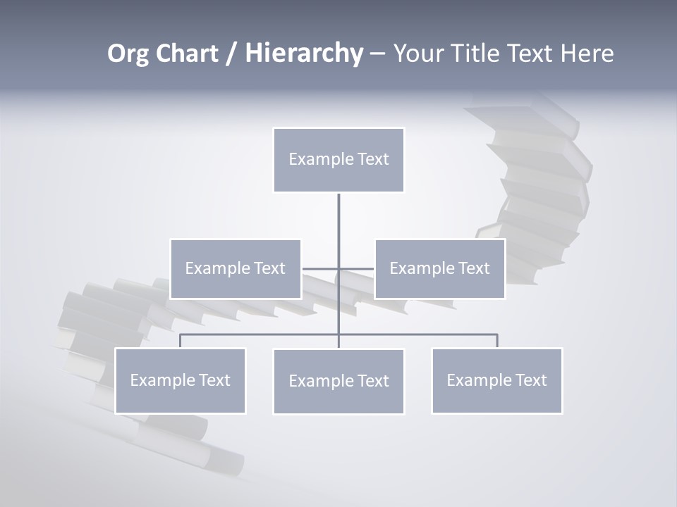 A Spiral Staircase Made Of Books On A Gray Background PowerPoint Template